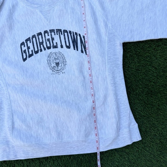 Champion Georgetown University Women's Sweatshirt Pullover Grey/Navy Size L/M - Picture 6 of 6